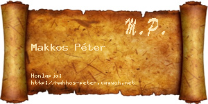 Makkos Péter névjegykártya